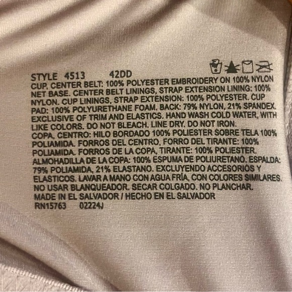 😍 NWT Playtex Secrets Beautiful Lift Embroidered Underwire Bra 42DD (42E) 😍 - Picture 8 of 12